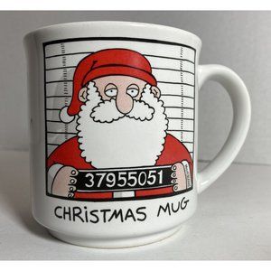 Santa Mug Shot Christmas Mug • Morrow Design • Funny Holiday Coffee Cup